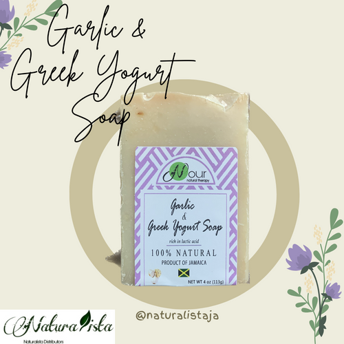 Nour Natural Therapy Garlic And Greek Yogurt Face And Body Soap