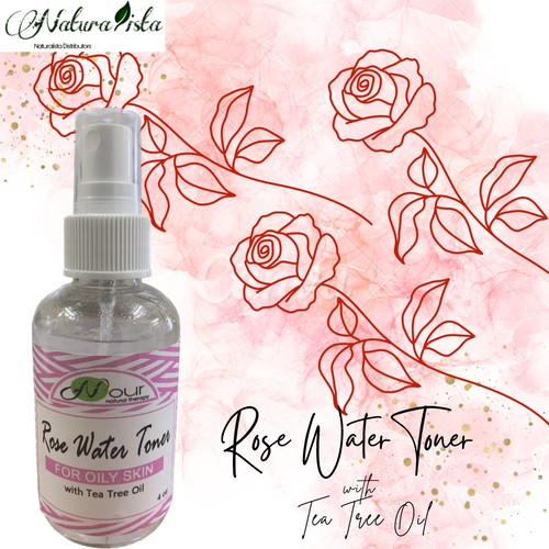 Nour Natural Therapy Rose Water Toner with Tea Tree Oil